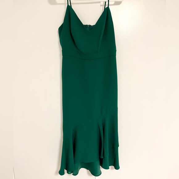 Banana Republic Emerald/Kelly Green -Size 2 - cocktail midi dress. - Picture 5 of 10